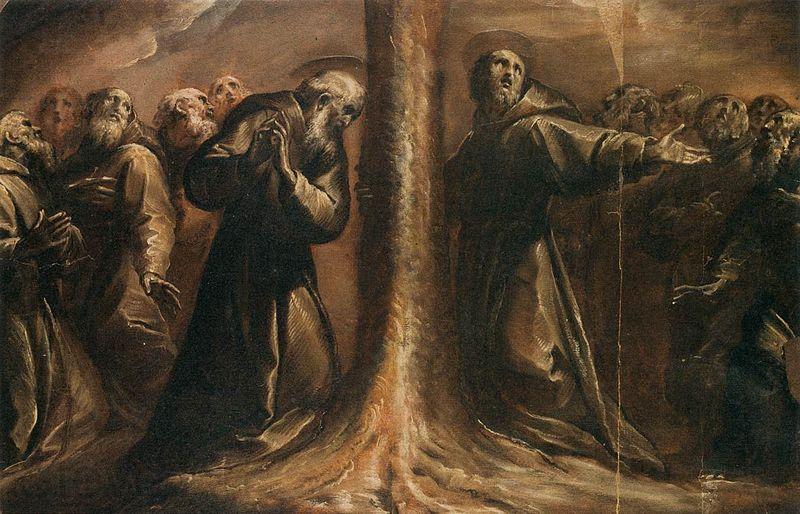 Giovanni Battista Crespi Religious Figures Praying at the Foot of a Tree Norge oil painting art